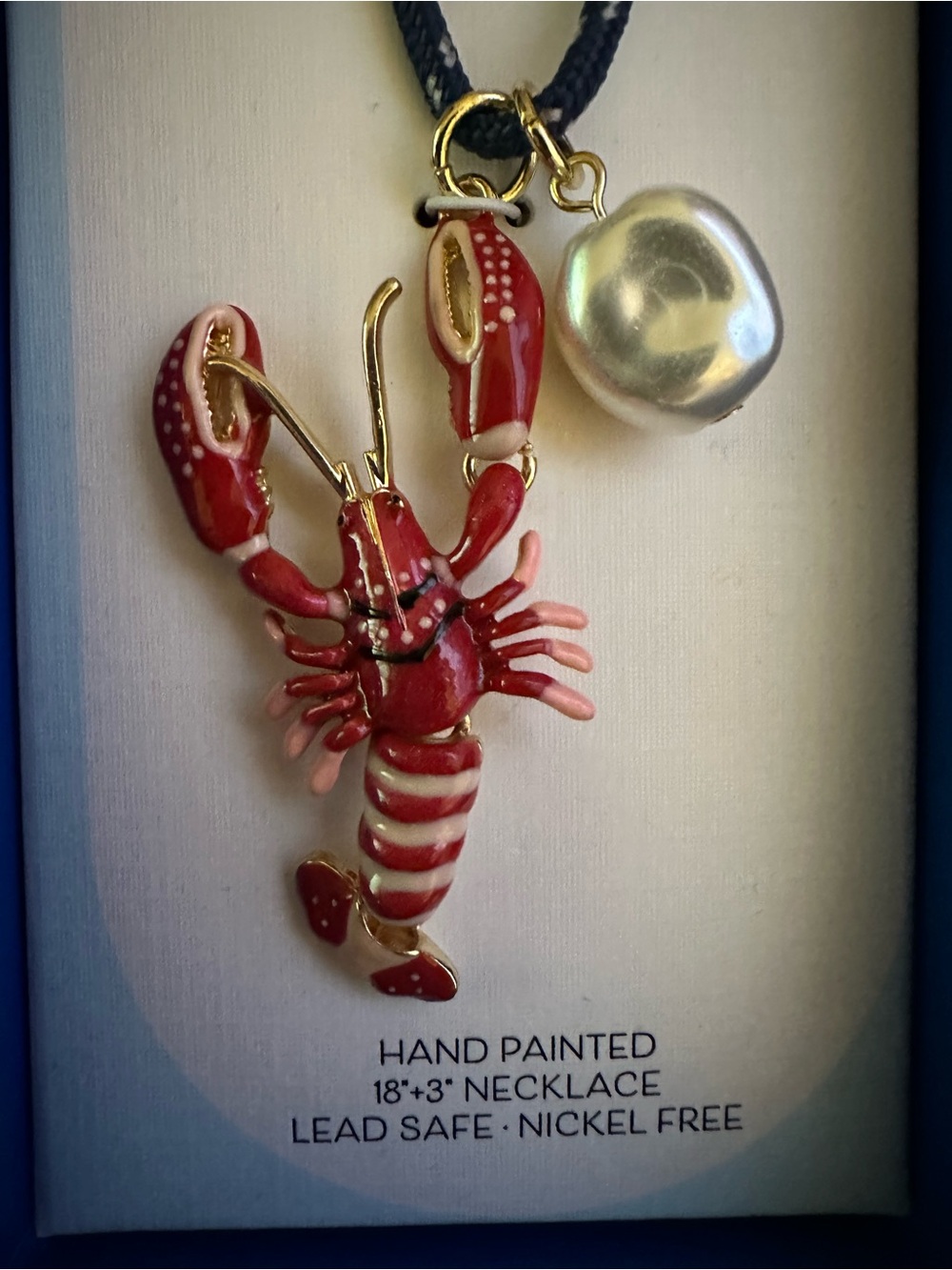 Piper K Viral Tik Tok Red Lobster Charm Necklace New In Box 18”+3” extension - Picture 2 of 10